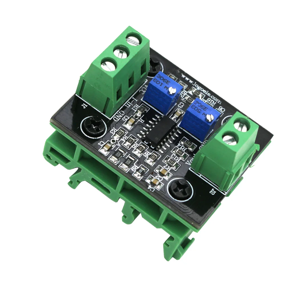 Current To Voltage Module 4-20mA To 0-10V Isolation  Signal Converter With Green Base