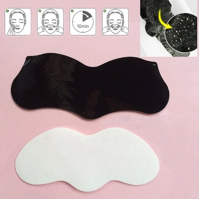 100/5Pcs Bamboo Charcoal Blackhead Remover Mask Black Dots Spots Acne Treatment Mask Nose Sticker Cleaner Nose Pore Deep Clean 5