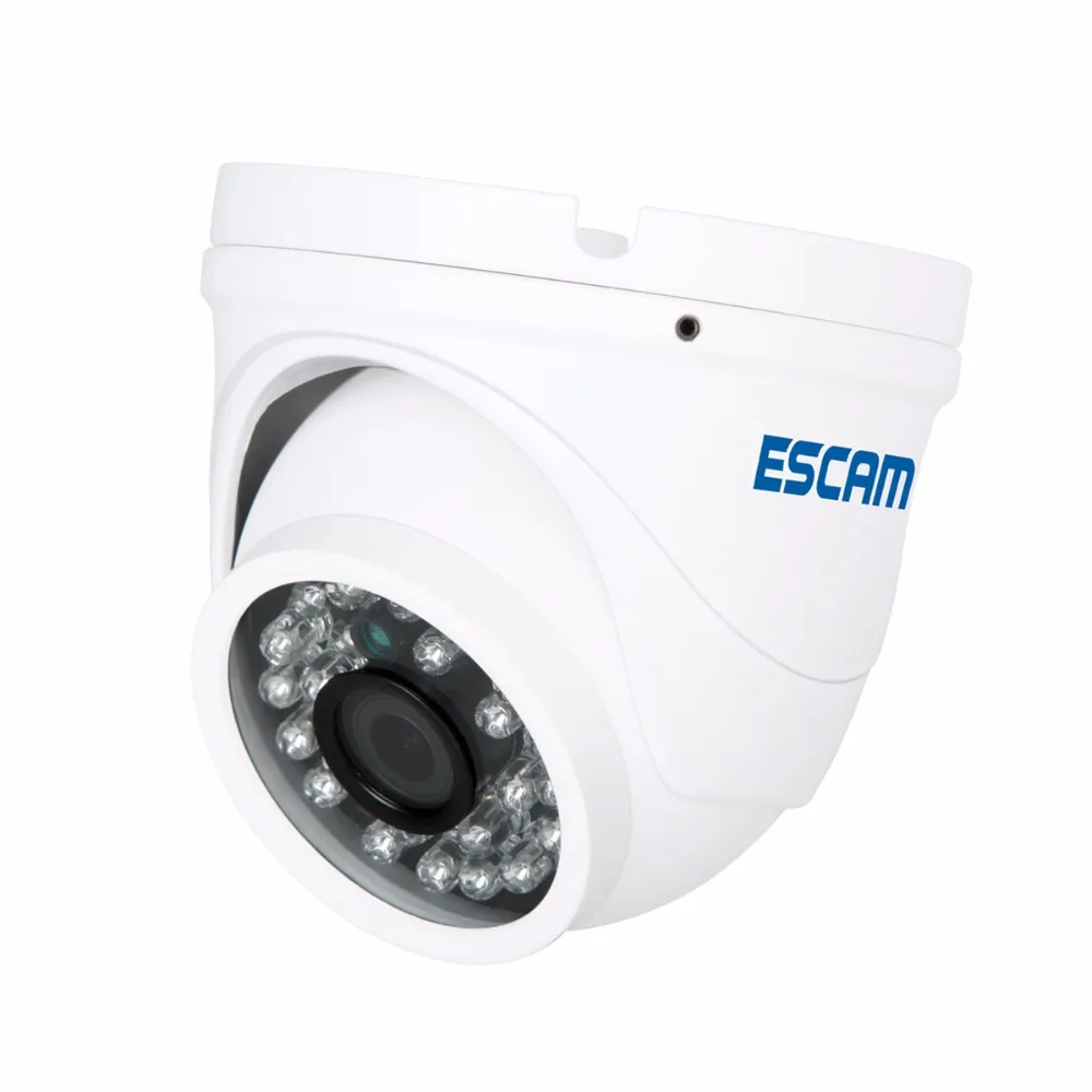 Мини IP камера Escam QD520 ночного видения HD720P H.264 Onvif P2P для помещений купольная