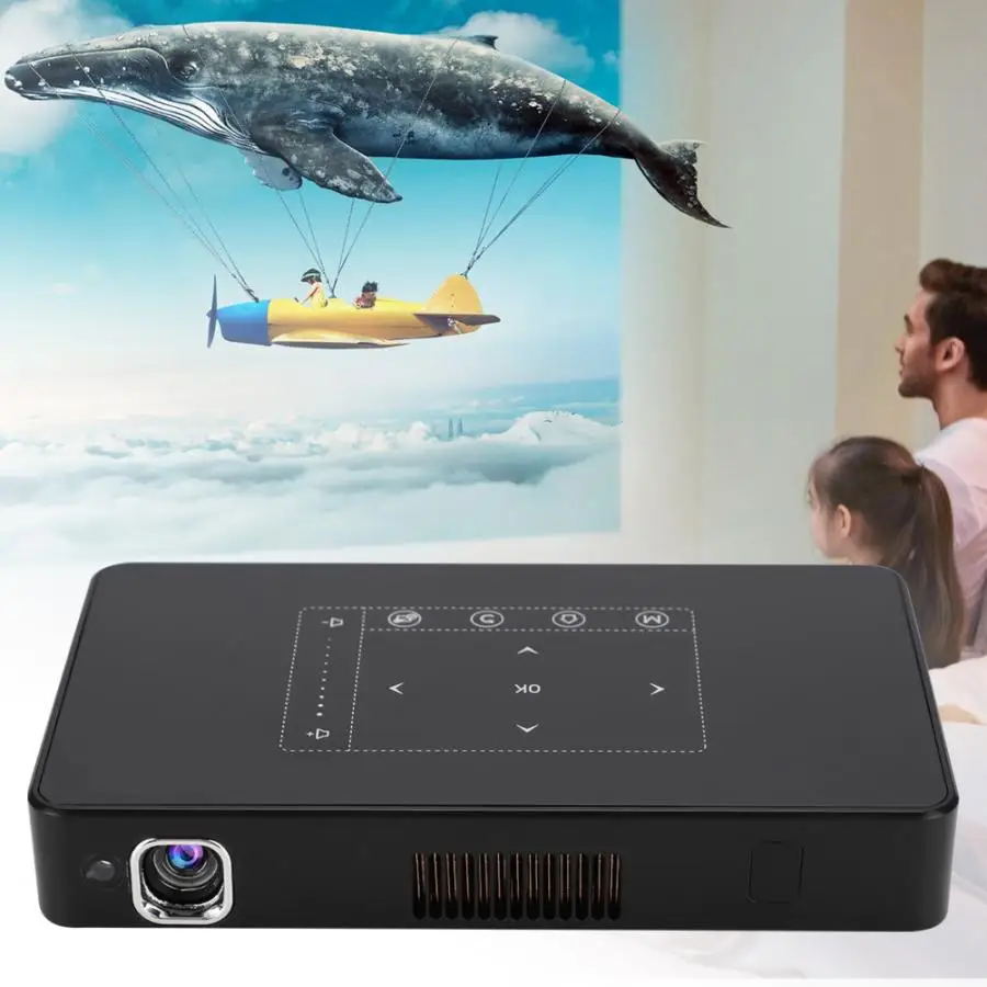 Умный проектор 4K Wi-Fi Bluetooth-плеер домашний кинотеатр с системой Android DMD