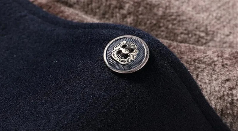 Panelled Mens Designer Wool Jackets Fashion Slim Single Breasted Mens Wool Coats Casual Pocket Males Clothing