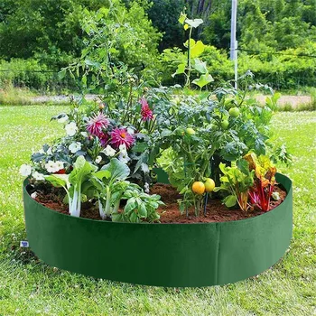 

Elevated Cloth Bed Overhead Vegetable Box Garden Planter Flower Planting Bag Grow Bag for Details Round Garden Planting Grow Bag