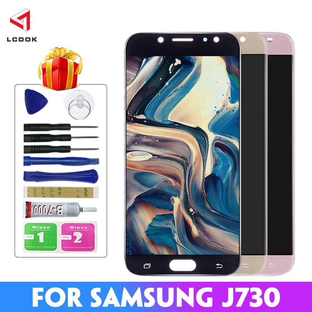 

Adjust Brightness J730f LCD For Samsung Galaxy J7 2017 J730F J730 J7 Pro LCD Display Replacement Touch Screen Digitizer Assembly