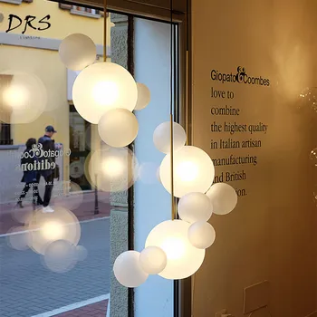 

Sale Led Pendant Lights Postmodern Glass Bubble Ball Hanging Lamp For Dining Room Living Room Cafe Bar Decor Designer Hanglamp