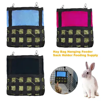 

Hay Bag Hanging Feeder Sack Holder Feeding Supply For Rabbit Guinea Pig Chinchilla Small Animals Pet Cage Accessories