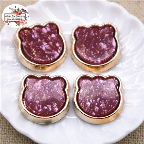 red bear 20pcs 20 шт медведь/Сердце звездное небо пластиковые плоские кнопки украшения бисером ремесло скрапбук аксессуары - Цвет: red bear 20pcs