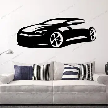 

Sports Car Transport Contour Line design F1 Race Wall Sticker Extreme sport poster Home Décor Removable CX555