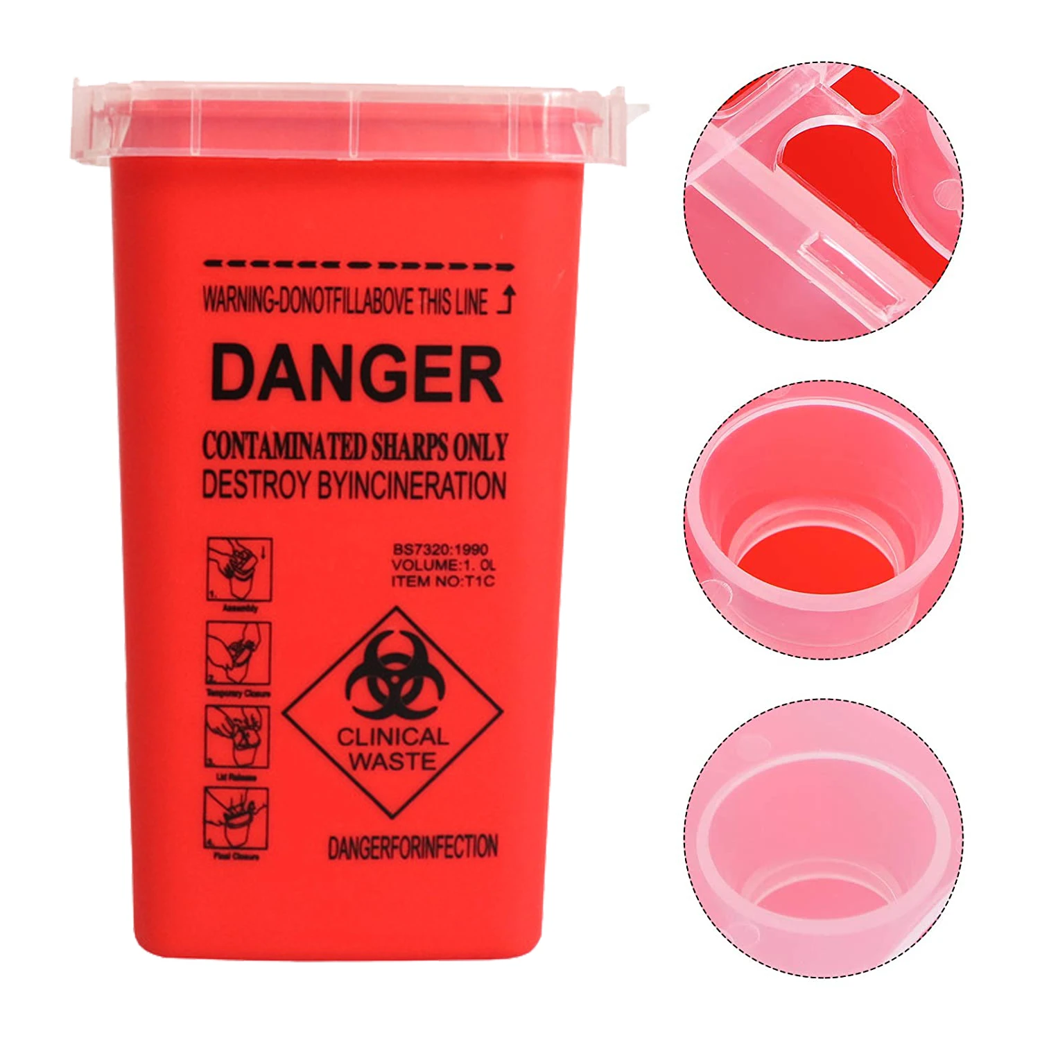 Barbershop Razor Blade Disposal Case Disposable Waste Blade Container ...