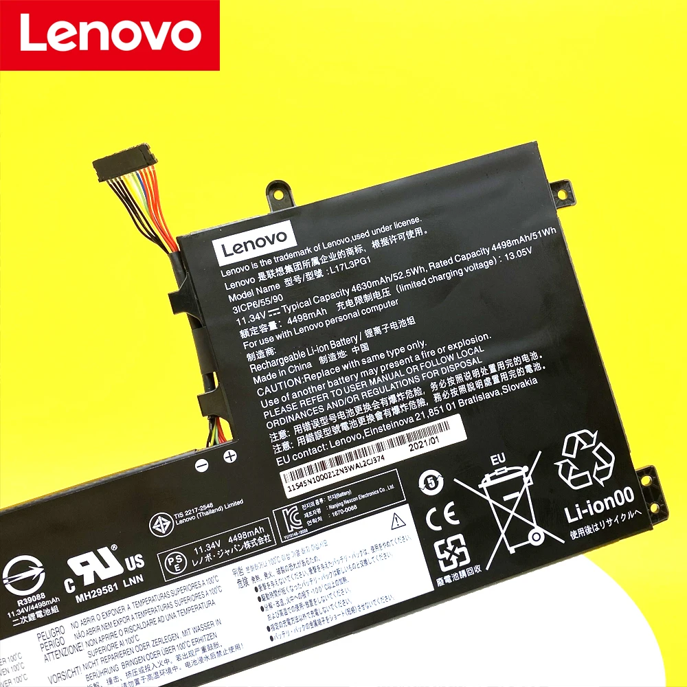 New Original Lenovo Legião Y530 Y53015ich Y7000 Y7000p 2022 2022 L17c3pg1 L17c3pg2 L17l3pg1 L17m3pg1 L17m3pg3 Bateria do Portátil Baterias p/ laptop - Imagem 5