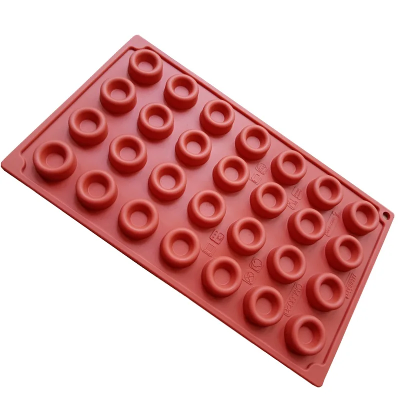 

1pc Baking Tools 28-cavity Donuts Mold Silicone Mold Small Cake Molds for Baking Mini Dessert Donuts Mould