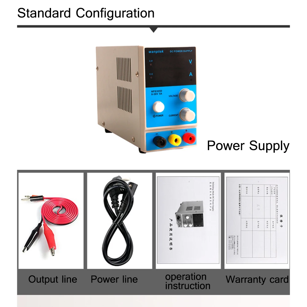 2 PCs NPS305D 3010D 605D 1003D 3 digit Mini DC Power Supply 30V 5A Regulator Adjustable Digital Display Laboratory Switch Test