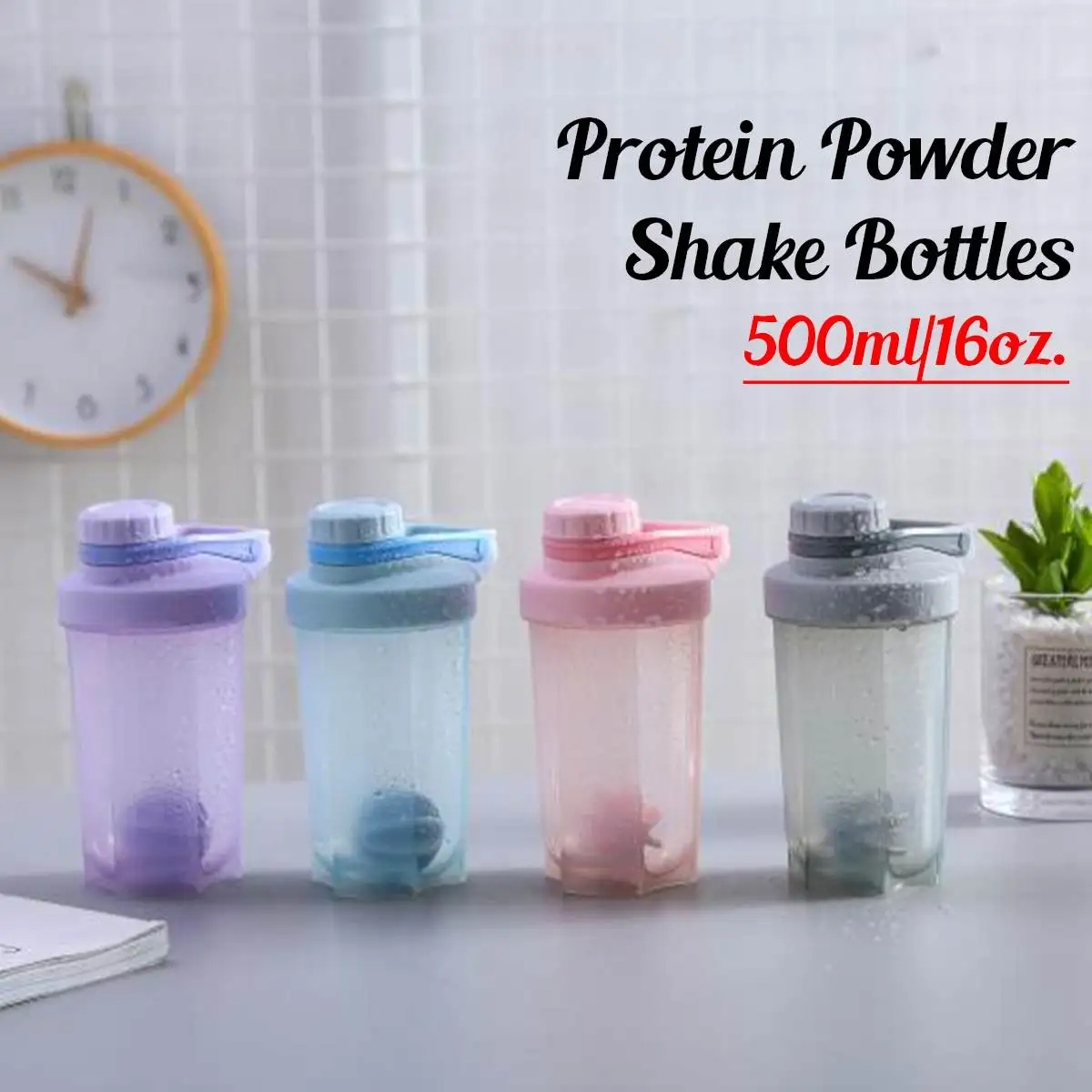 

Water Bottle MilkShake Bottle Protein Powder Shake Bottles Mixing Bottle Sport Drinking Bottle Fitness Kettle Protein Shaker