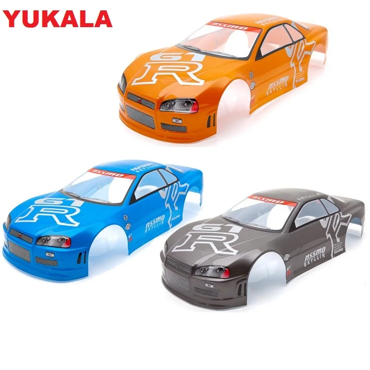 YUKALA 1/10 R/C Гоночная машина ПВХ Окрашенный корпус Корпуса для rc drift car 195 мм №: S020