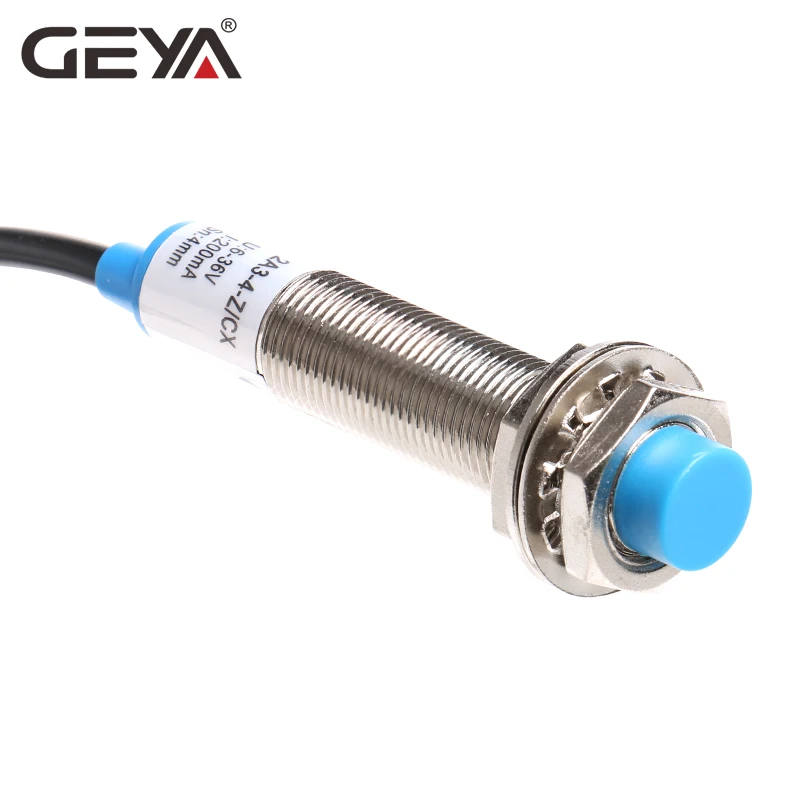 

GEYA 4mm Sensing Distance Inductive Proximity Switch NPN PNP DC 10-30V Proximity Sensor DC 3 Wire 4 Wire NO NC M12 Screw Size