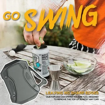 

Go Swing Universal Topless Can Opener The Easiest Can Opener Ez-Drink Opener Bottle Opener Topless beer Can Opener