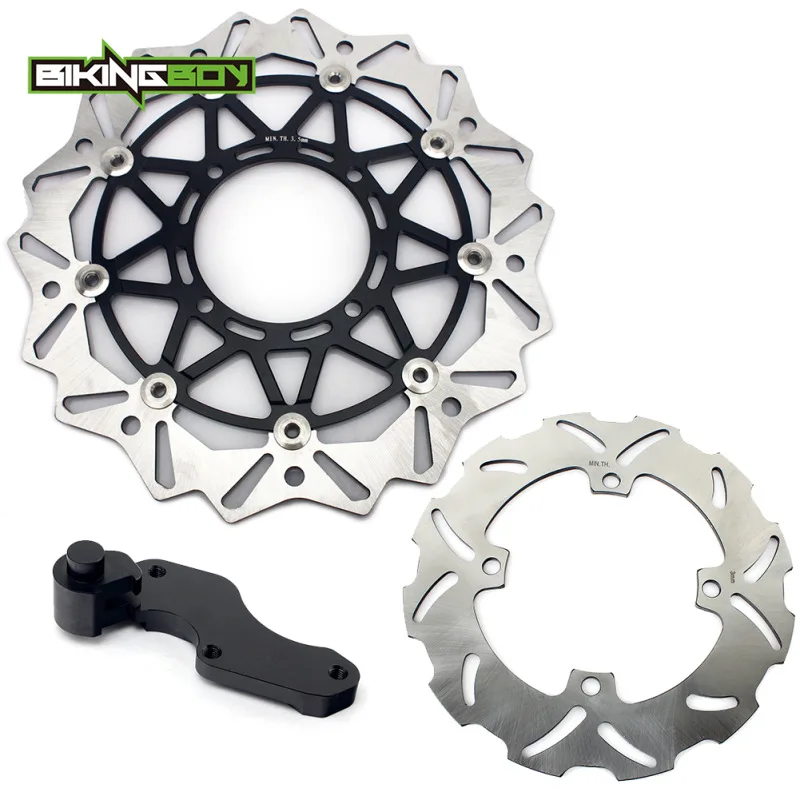 BIKINGBOY для Kawasaki KX 125 250 03 04 05 KX250F 2004 2005 KXF KX-F передние и задние тормозные диски Диски