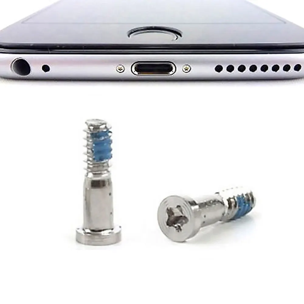 1 шт. новое зарядное устройство зарядный порт USB док-разъем Замена для iPhone 7 7 Plus 8 8Plus телефон наушники аудио разъем гибкие кабели - Цвет: Sliver Screws for 6