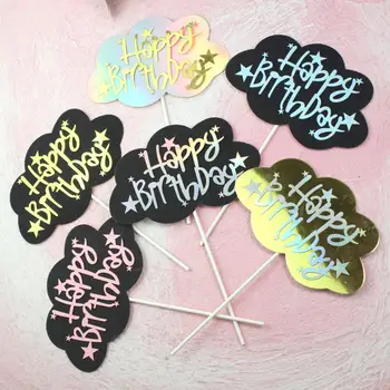 

Glitter Happy Birthday Cake Topper Letter Cake Top Flag Decor For Party Birthday Supplies High Quality