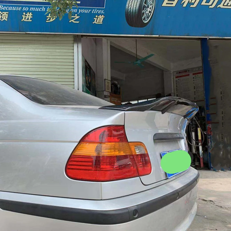 Подходит для BMW 3 серии E46 спойлер 1999 2004 года Настоящее глянцевое углеродное