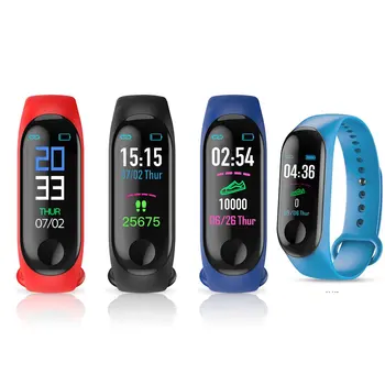 

M3 Waterproof Smartwatch Health Monitoring Bracelet Color Screen Smart Bracelet Bluetooth Watch USB Direct Charge MultiLangrance