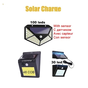 

LED Solar Lights Outdoor Solar Lamp RIP Motion Sensor Rechargeable Solar Light Bulb Lamps IP65 Waterproof Wall Street Lights ind