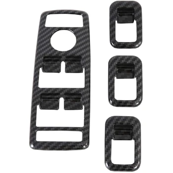 

Carbon Fiber Window Lift Switch Button Panel Covers Trims Frame Car Inner Accessories for Tesla Model X S 2016-2019