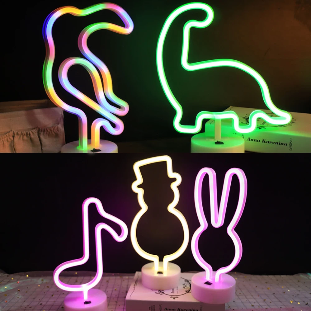 

LED Neon Light USB Christmas Decoration Lamp Battery Power Wedding Party Decoration for Home Ornaments Xmas Decor New 10 Style