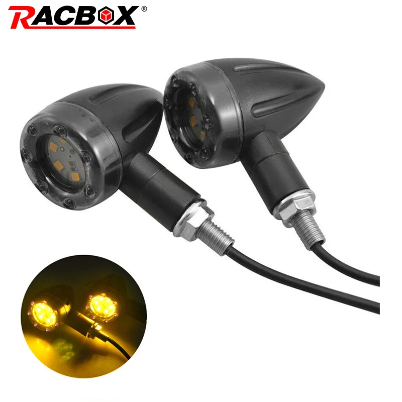 

2pcs Universal 10MM Motorcycle Flasher Turn Signal Brake Stop Lights Amber Red for Motorcycle Lighting 12V