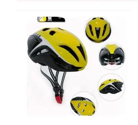yellow and black Новейший аэродинамический MTB велосипедный шлем Сверхлегкий велосипедный шлем интегрально-литой велосипедный шлем Горный Дорожный велосипед шлем - Цвет: yellow and black