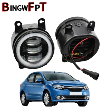 

2pcs Fog Light Assembly For Renault Logan 2004-2015 Car F ont Bumper LED Fog Lamp DRL White Amber H11 12V