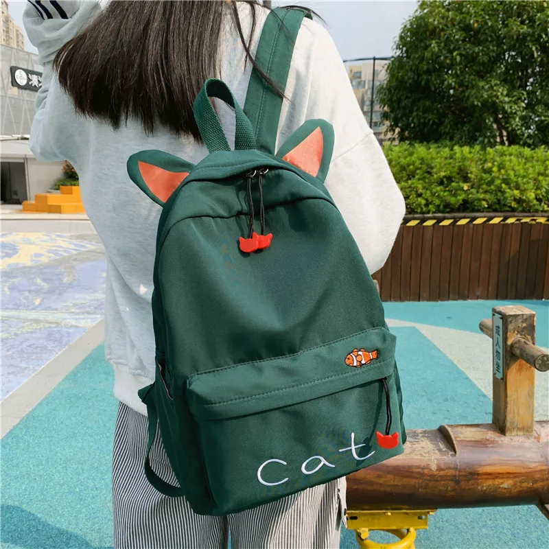 Аниме женский рюкзак Мультфильм Mochila для девочек мальчиков путешествия рюкзак милый кот печать сумка на плечо для подростков