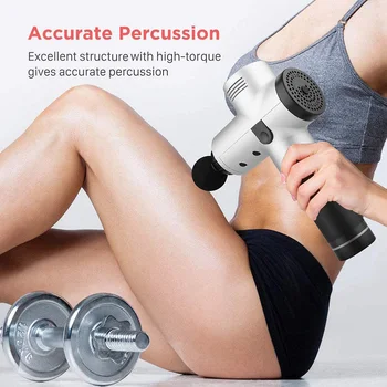 

Deep Muscle Massage Gun for Fitness Exercising Shaping 30 Gears Adjustable Body Neck Pain Relief Relaxation Massager with 4 Head