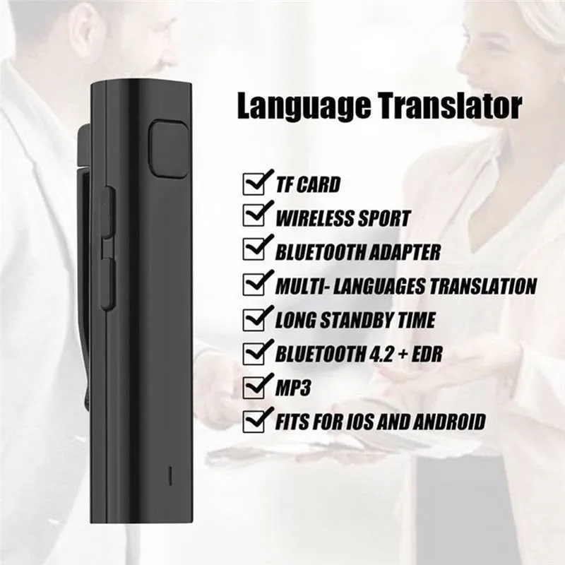 1pc Smart Headphone 26 Multi-language Voice Translator Smart Wireless Headphone for Travel Meeting Business