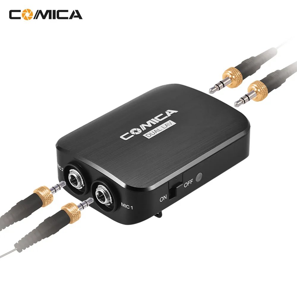 

COMICA Dual-head Lavalier Lapel Camera Microphone Clip-on Smartphone Mic for Canon Nikon Sony Camera Camcorder PC