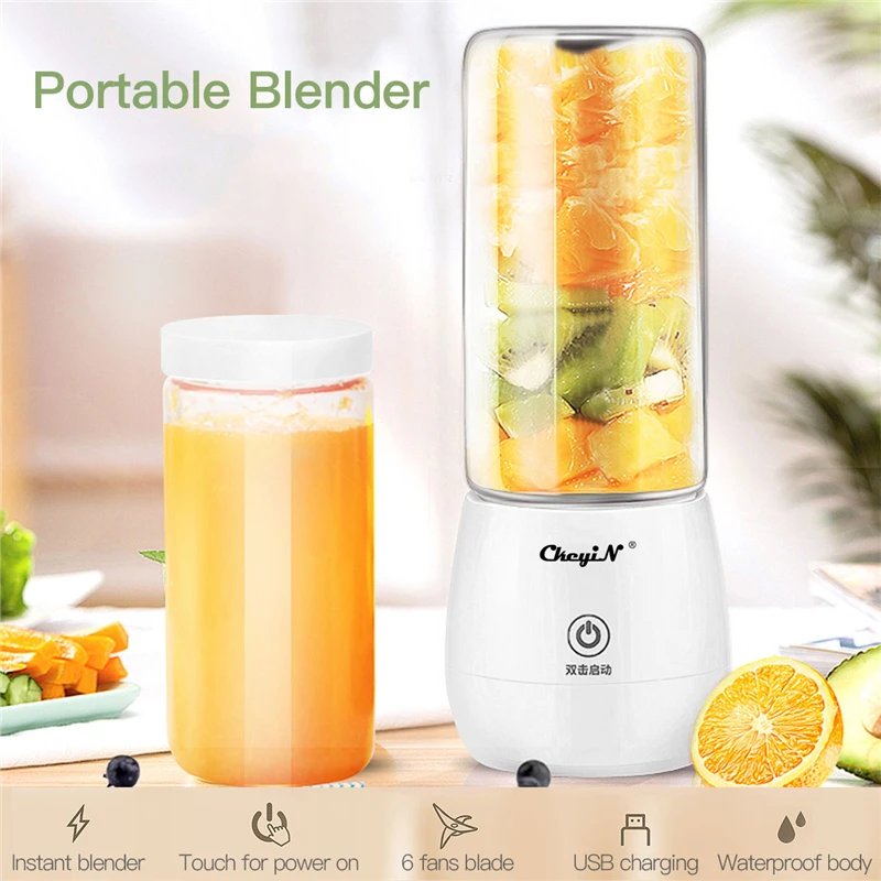 Lâmina de Aço Elétrico sem Fio Maker para Viagens Inoxidável Espremedor Frutas Vegetais Liquidificador Copo Suco Recarregável Smoothies Piquenique 5 Eletrodomésticos