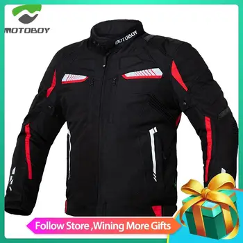 

MOTOBOY Motorcycle Men's Woman's Moto Protective Gear Jacket Racing Reflective Oxford Clothing Motorbike Warm Protector Liner