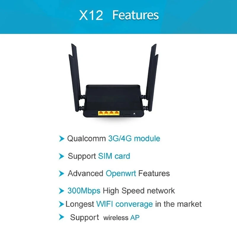 X12 4G/LTE Router Open WRT Smart WiFi Extender