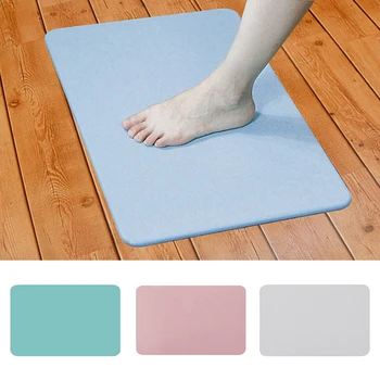 

Newly Diatomite Japan Style Diatomaceous Bath Mat Non-slip Bathroom Mat Strong Water Absorption Pad
