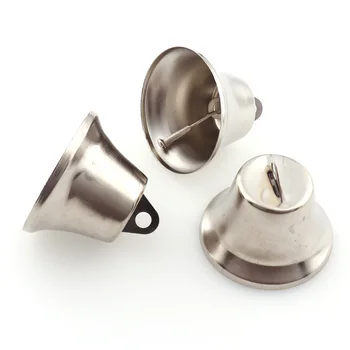

10pcs 40mm Large Silver Metal Vacuum Christmas Open jingle Bells Pendant Handmade Party DIY Crafts Accessories New year Gifts