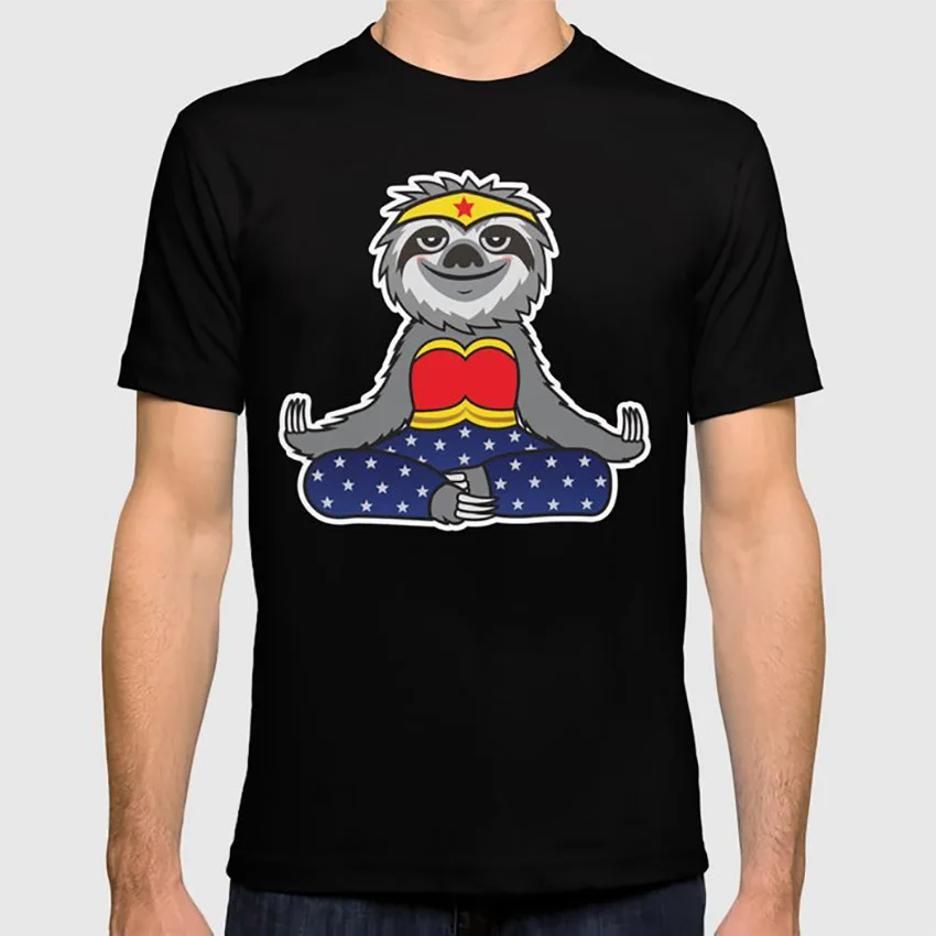 Wonder Sloth Yoga T shirt yoga sloth yoga pose wonder sloth life girl power yoga life meditation beautiful woman