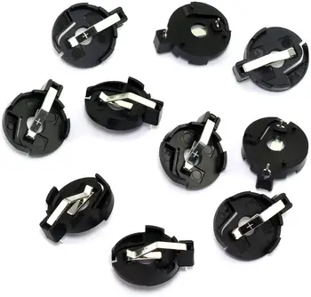 

10 PCS Black CR2032 2025 2016 Coin Cell Button Battery Socket Holder for 3V Button Battery