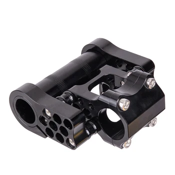 

ABZB-ZTTO Adjustable Folding Bike Double Stem Aluminum Alloy Ultralight Bike Stem Fitting for Folding Bicycle 25.4Mm