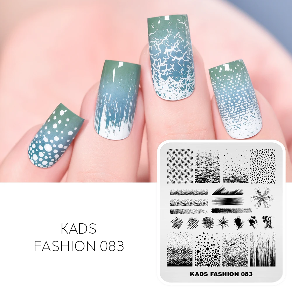 Nail Art Stamping Plate Shading Brush strokes Gradients Image Printing Template Stainless Steel Nail Design Stamp Mold Tools 3