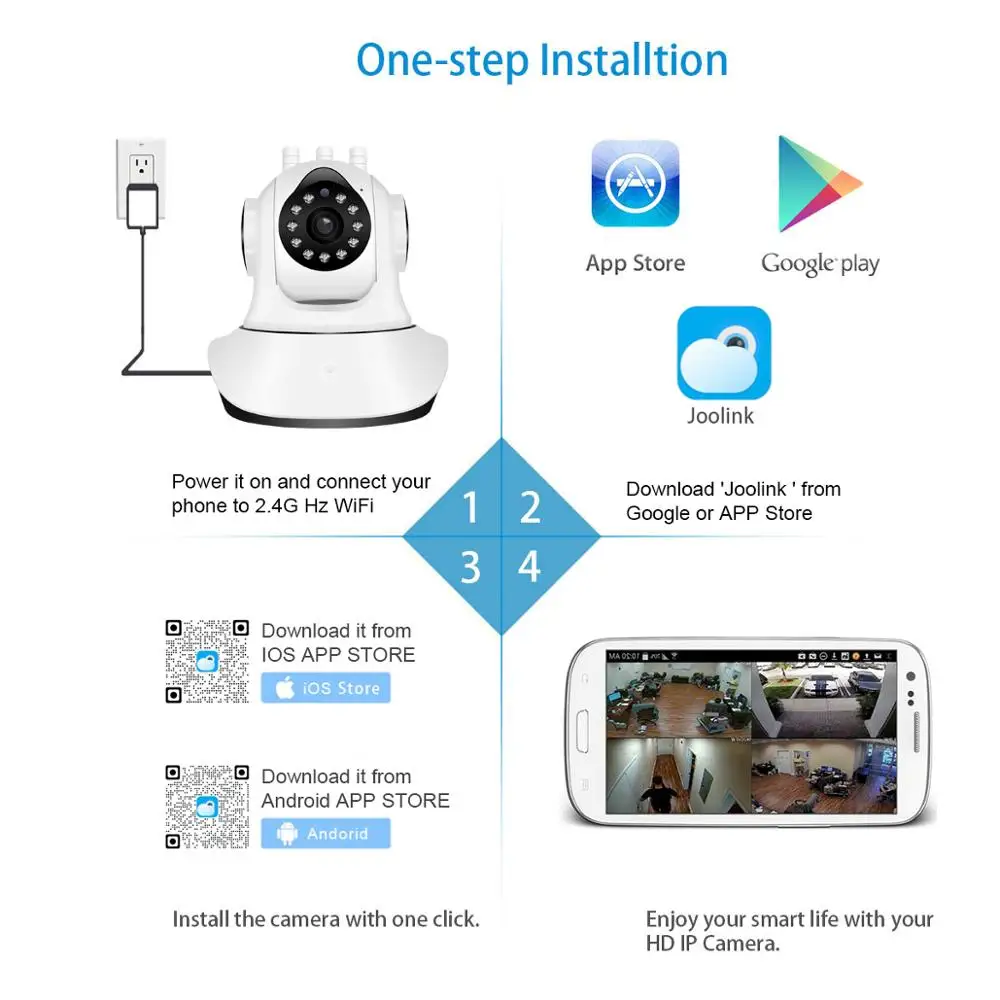 видеонаблюдение для дома Wi fi камера Wifi Домашняя безопасность ip Беспроводная