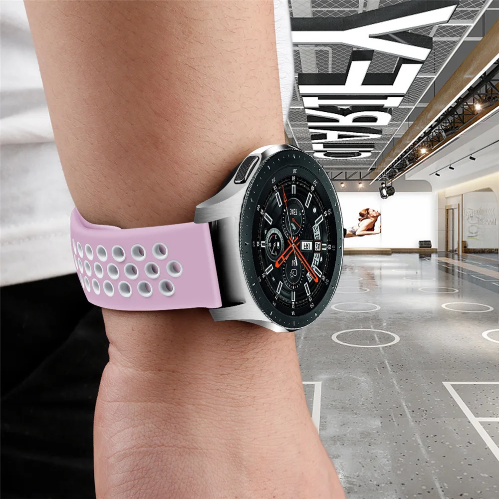 20 мм 22 мм какой ремешок для samsung Galaxy Watch 42 46 мм активный 2 Силиконовый мягкий Браслет Смарт носимые аксессуары