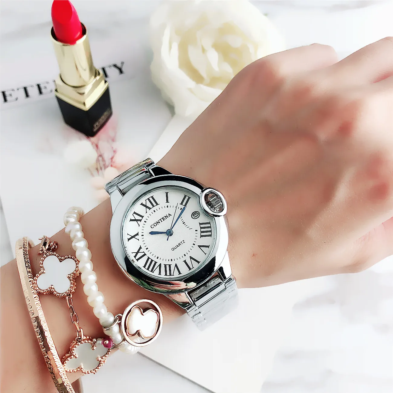 CONTENA Feminino женские нарядные часы Reloj Mujer часы для женщин бриллиантовые модные женские часы Relogio