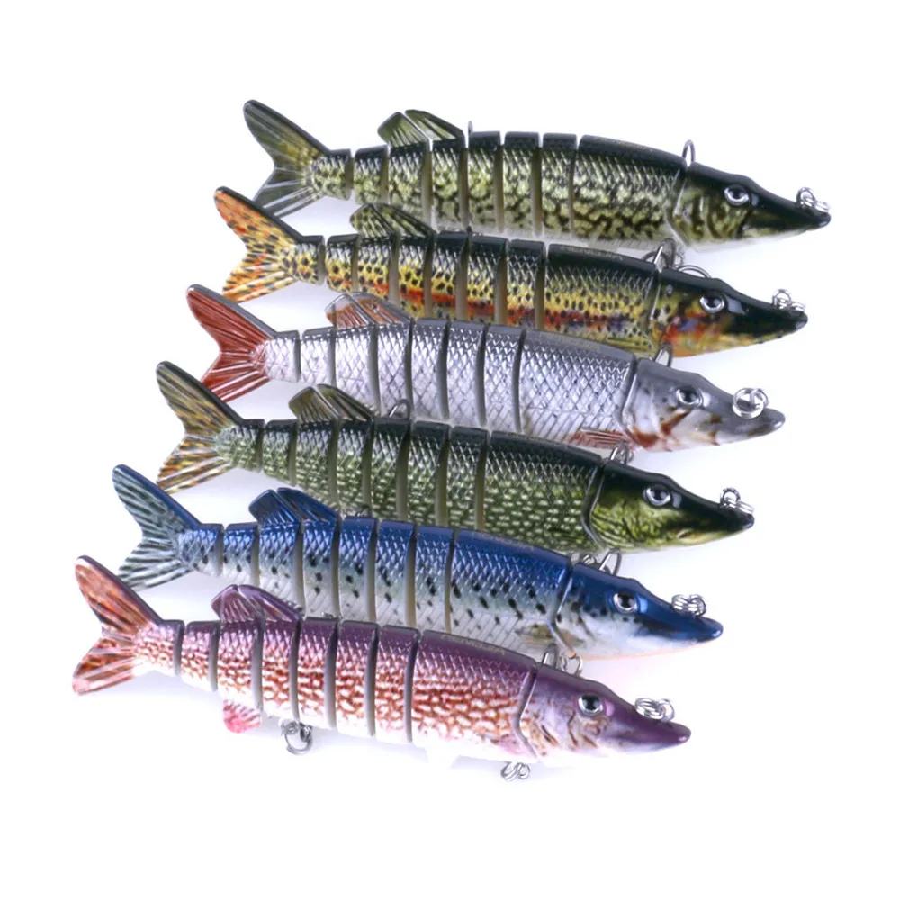 1PCS 12.7cm 20g Multi Jointed Fishing Lures 8 Segments Wobblers Crankbait Pike Artificial Hard Bait Lifelike Swimbait | Спорт и