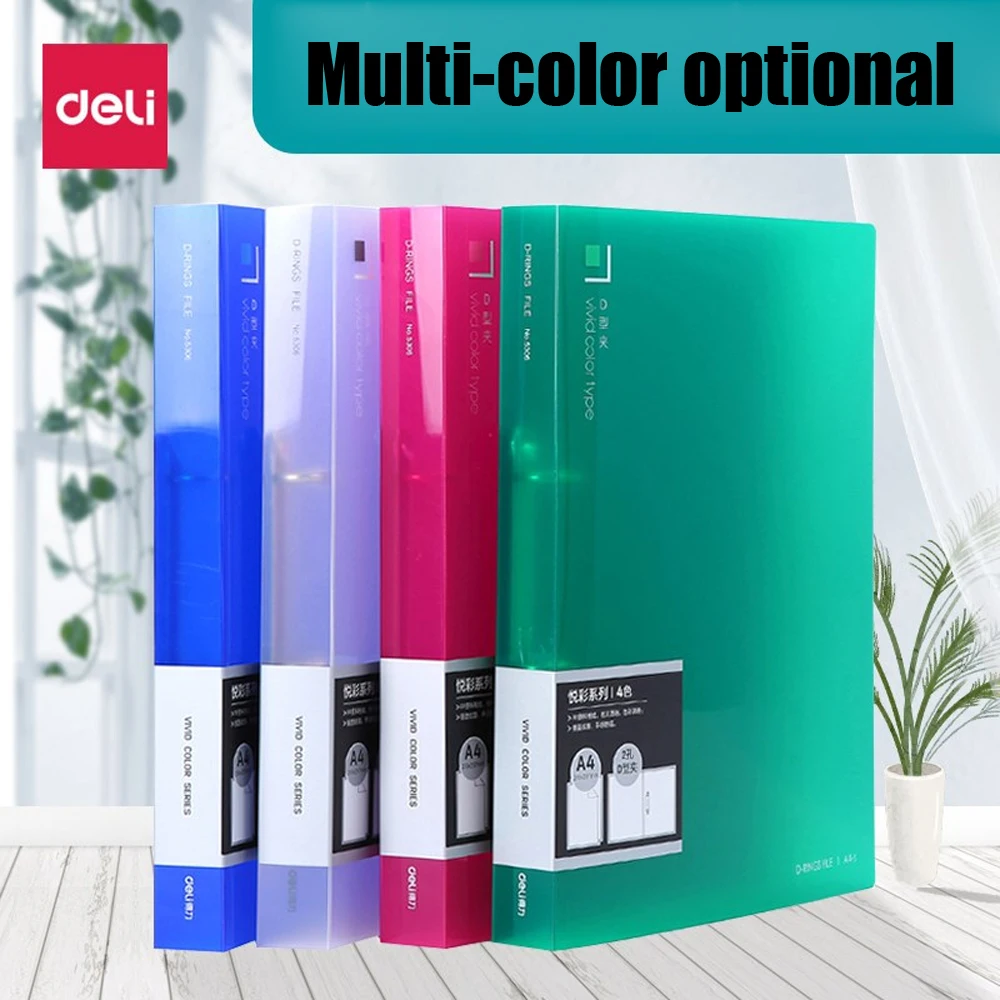 

Deli 1PCS D type 2 Hole Folder Student Test Paper Clip Color Punching Classification Double hole A4 Document Binder folder Red