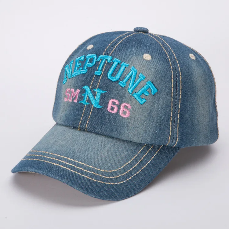 New Korean Spring Fashion Baseball Cap Lady Outdoor Sunscreen Sunshade Cowboy Embroidered Duck Tongue |