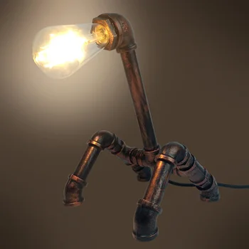 

Vintage Industrial Steampunk Retro Iron Water Pipe Wall Light Sconce Lamp Loft